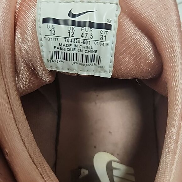 Nike Mens Air Huarache Run Premium Peach Lace Up Sneaker Shoes Sz13 704830-601 - Picture 9 of 9